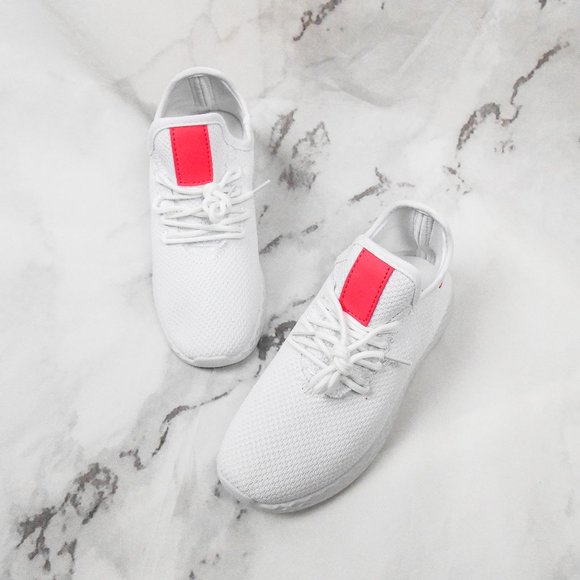 New White & Pink Casual Sneaker - Picture 10 of 13